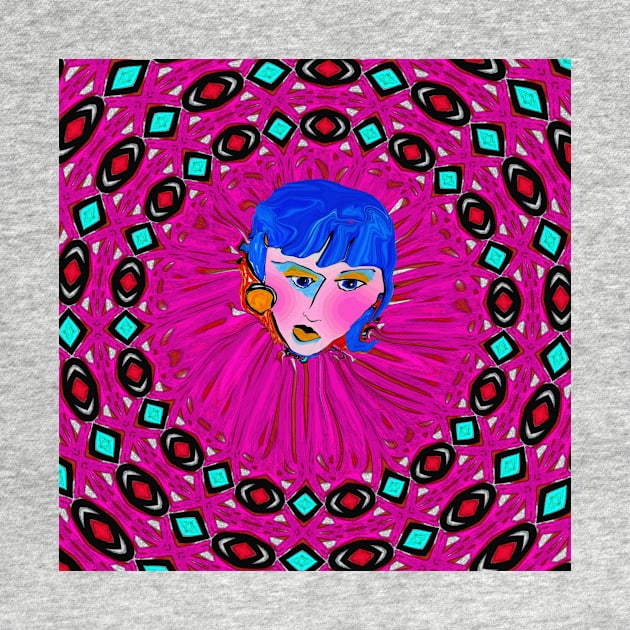 Blue Hair and Pink Cheeks by Sarah Curtiss